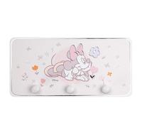 VALENTI & CO. - Disney Minnie - Cintre en bois imprimé avec détails en relief en argent - Parfait comme porte-manteau de porte, porte-manteau mural ou porte-serviettes de bain