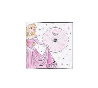 VALENTI & CO. - Disney Princess Aurora - Horloge à Poser ou à Suspendre en Bois avec détails argentés - Idée Cadeau Naissance Fille ou Cadeau Baptême - Horloge Murale pour Chambre d'enfant