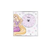 VALENTI & CO. - Disney Princess Rapunzel - Horloge à Poser ou à Suspendre en Bois avec détails argentés - Idée Cadeau Naissance Fille ou Cadeau Baptême - Horloge Murale pour Chambre d'enfant