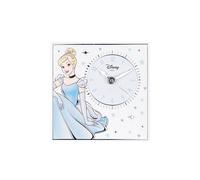 VALENTI & CO. - Disney - Princesse Cendrillon - Horloge à Poser ou à Suspendre en Bois avec détails argentés - Idée Cadeau Naissance Fille ou Cadeau Baptême - Horloge Murale pour Chambre d'enfant