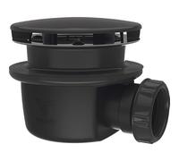 Valentin Bonde de Douche Horizontale - Ø 90 mm - Extra Plate - Noire