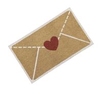 Valentine Dos - Polyester Fiber 45x75cm 60x90cm | Enveloppe Coeur Antidérapant Tapis de Sol | Décoratif Holiday Rug For Porch Front Door Entryway Intérieur Extérieur Balcon Décor À La Maison