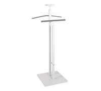 Valet coloris blanc-chrome - Dim : L 33 x P 33 x H 109 cm - -