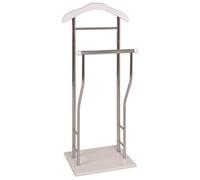 Valet coloris chrome-blanc - Dim : L 45 x P 30 x H 110 cm - -