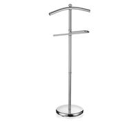 Valet de chambre JÖRG valet de nuit support pour vestes porte vêtements en métal chromé