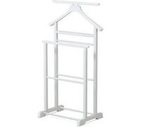 Valet de nuit double en bois massif FUNNY blanc Blanc, Blanc/Ecru/Ivoire G