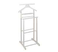 Valet de nuit en bois massif coloris blanc, Dim : L47 x P36 x H102 cm --