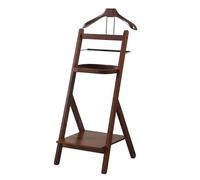 Valet en bois pour chambre d'homme, design peu encombrant, construction durable