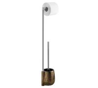 WENKO Serviteur WC 2en1 Marrakech, brosse WC et dérouleur papier toilette, céramique ornée