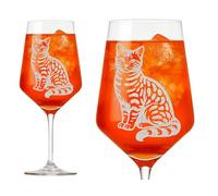 Valhalla Verre à vin Gravé Chat Bengal 350ml Lavable Lave-Vaisselle | Capacité 350 ml, gravure chat Bengal, lavable au lave-vaisselle, adapté pour différentes boissons, design festif
