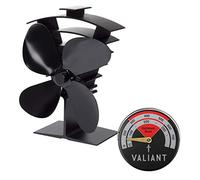 Valiant FIR627 Premium IV Ventilateur de poêle et thermomètre magnétique Rouge 199 mm