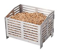 Valiant Panier A Granules pour Poeles A Bois, Acier Inoxydable, Ventile