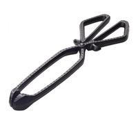 Valiant Pince à bûches et charbon en fonte robuste | Outil grand angle de 34 cm pour cheminée, poêle et foyer, noir