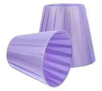 VALICLUD 2 Pièces Abat-jours Plissés en Tissu Violet pour Lampe de Table et Lampadaire, Remplacement Simple, Design Élégant, Adapté à L’éclairage Domestique et Professionnel