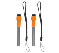 VALICLUD 2 Pièces Allumeur à Gaz Naturel Portable Orange Électrode en Acier Inoxydable, Allumeur Piezoélectrique Polyvalent pour Barbecue et Poêle D'extérieur