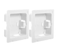 VALICLUD 2 Pièces Boîtier de Base du Thermostat Filaire pour Climatisation | Plastique Blanc, sans Perçage, Fentes Intégrées et Encoches de Câblage, Hôtels Bureaux