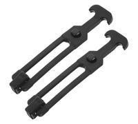 VALICLUD 2 Pièces Loquet Amortisseur Flexible à Poignée T en Caoutchouc, Noir, Absorption des Chocs Bruit, pour Coffre à Outils de Camion et Glacières Isolées, Usages Industriels et Hasps