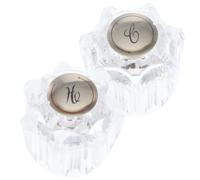 VALICLUD 2 Pièces Poignée de Robinet pour Eau Chaude et Froide de ABS | Remplacement Facile, Prise Confortable, Contrôle Thermique Souple, pour Baignoire et Salle de Bain