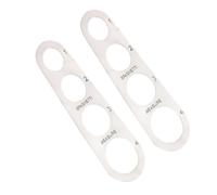 VALICLUD 2 Pièces Règle Spaghetti, Doseur à Pâtes en Acier Inoxydable, 4 Trous, Argenté, Mesure Précise des Portions, Compacte, pour Cuisines Domestiques et Restaurants
