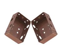 VALICLUD 2 Pièces Support de Fixation Bruns en Fer Montage Latéral | Finition Mate Marron Solide, Compatible Rails Supérieurs, pour Bureaux et Fenêtres