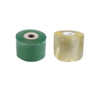 VALICLUD 2 Rouleaux Ruban de Greffage PE Jaune Extensible Autocollant | Film Transparent Fleuriste, Scellement Sûr pour Tiges et Noix, Adapté au Greffage ainsi Qu’à Multiplication en Pépinière