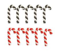 VALICLUD 20 Pièces Ornement de Noël en Argile, Accessoires Canne, Déco DIY | Coque Téléphone et Trousse, Style Créatif, Thème Festif, Rouge et Coffee, Lot Décoratif
