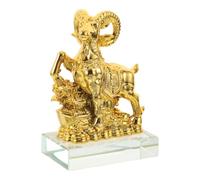VALICLUD 2027 Statue Dorée Résine en du Chèvre Nouvel an | Thème Fortune du Zodiaque, Lueur Douce et Lingots Dorés, pour Bureau, Coffret Présent et Déco Annuelle