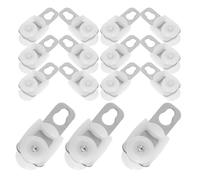 VALICLUD 20pcs Rouleaux de Roue Silencieux pour Rails de Rideaux, Crochet pour Tringle à Rideaux de Plafond, Plastique Blanc et Acier Inoxydable, Coulissage Fluide Séparateur de Pièce