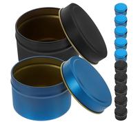 VALICLUD 24 Pièces Porte-Bougies Chauffe-Plat en Tôle D'étain 4 Oz Bleu pour Fabrication de Bougies, Haute Résistance, Décor de Bureau Moderne et Simple