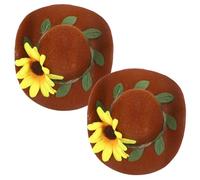 VALICLUD 2pcs Bouchons de Bouteille en Feutre Marron de Chapeau pour Décoration de Fête de Noël et Événements Spéciaux, Design Chic et Simple pour Bouteilles de Vin