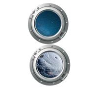 VALICLUD 2pièces Sticker Mural Planète Univers Décor pour Fenêtre et Porte Autocollant Paysage pour Intérieur
