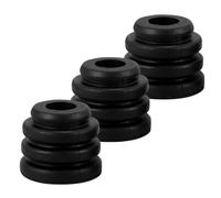 VALICLUD 3 Pièces Coussinet de Condenseur de Climatiseur Extérieur en Caoutchouc Noir Anti-dérapant et Réduisant les Vibrations, Base Amortisseur pour Camping