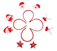 VALICLUD 4 Pcs Serrage-tête de Noël à Motif Bois de Rennes Coiffes Festives en Tissu Hypoallergéniques pour Événements Extérieurs et Photos Plusieurs styles