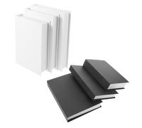 VALICLUD 6 Pièces Livres Décoratifs Empilables à Couverture Vierge, Gris | Pages Blanches, Carton Gris, Style Minimaliste, pour Table Basse, Maison, Accessoires Photo