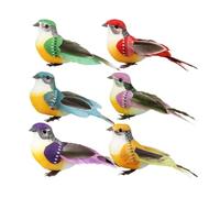 VALICLUD 6 Pièces Oiseau Artisanal, Décoration D’Oiseau Artificiel | Fil Aluminium et Écume, Détails Faits Main, pour Fleuristes, Créations Floristiques, Centres de Table et Couleur Aléatoire