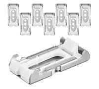 VALICLUD 8 Pièces Supports Suspendre pour Tringle à Rideaux 36mm Plafond | Métal et Plastique, Montage en Haut, pour Rails 3,55 à 3,62cm, Design Discret
