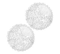 VALICLUD Abat-jour en Verre Globe Rond pour Lampe G9, Lot de 2, en Aluminium et Verre Filaire, Compatible Multi-têtes, pour Salons Modernes et Suspensions Contemporaines
