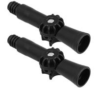 VALICLUD Adaptateur D'angle Rotatif pour Manches de Balai en Abs Noir, Équerre de Rallonge Solide 18 Mm Filet Américain, pour Nettoyage Domestique, Lot de 2 Pièces