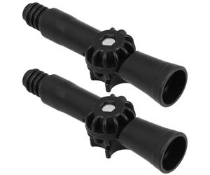 VALICLUD Adaptateur D'angle Rotatif pour Manches de Balai en Abs Noir, Équerre de Rallonge Solide 18 Mm Filet Américain, pour Nettoyage Domestique, Lot de 2 Pièces