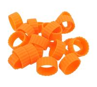 VALICLUD Anneaux de Préhension Faciles à Entretenir en Silicone Orange 20 Accessoires Antidérapants Pratiques pour Bougies Coniques pour Usage Quotidien et Tables de Banquet
