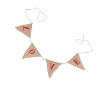 VALICLUD Banderole pour Décoration de Mariage et Fête, Guirlande Suspendue Fanion Triangulaire en Jute Légère et Sûre pour Fonds Photo et Événements