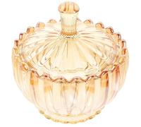 VALICLUD Bocal en Verre avec Couvercle, Motif Gaufré, Large Ouverture | Récipient Transparent à Texture en Relief, Style Européen, pour Comptoir D’accueil, Pantry et Rangement