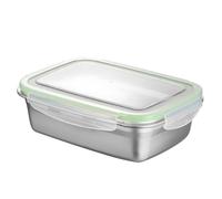 VALICLUD Boîte à Lunch Portable en Acier Inoxydable 2pcs, Boîte Bento Hermétique Double Compartiment, Capacité 550ml et 350ml, pour Camping et Activités en Plein Air