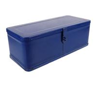 VALICLUD Boîte à Outils en Métal Grosse Capacité Bleue pour Transport | Organisateur Robuste, Rangement Fiable, Usage Voiture et Déplacement, Coffret Fer pour Outils