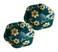 VALICLUD Bols à Trempette Style Japonerie en Céramique 2 Pièces | Assiettes Profondes Légères, Service Individuel Polyvalent, pour Vinaigrette, Bâtonnets de Légumes, Bento, Maison