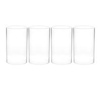 VALICLUD Bougeoir cylindrique verre tube bougie transparent 4PCS en verre borosilicaté coupe-vent pour décoration DIY et protection de flamme