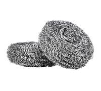 VALICLUD Boule de Nettoyage en Acier Inoxydable 2Pcs, Éponges à Récurer Spirales, Design Serré et Antidérapant pour Nettoyage Quotidien Cuisine et Batterie de Pots