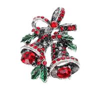 VALICLUD Broche Cloche de Noël en Alliage Argenté, Décoration Vintage Grelots, pour Écharpes et Défilés de Mode