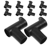 VALICLUD Connecteurs en Plastique Noir pour Barres de Portant à Vêtements, Angle Droit 90°, Lot de 10 Pièces Installation Simple et Protection la Poussière pour Penderie