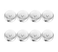 VALICLUD Couvercle de Filtre à Thé en Acier Inoxydable Argenté 8pcs, Compatible pour Tasse à Thé et Théière en Verre, Facile à Nettoyer, pour Bureau et Réunions
